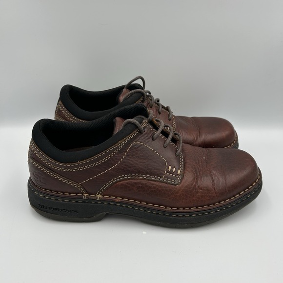 Streetcars Mens Shoes Sz 7.5 Brown Leather Moc Toe Lace Up Sneakers Work Oxfords main image 8